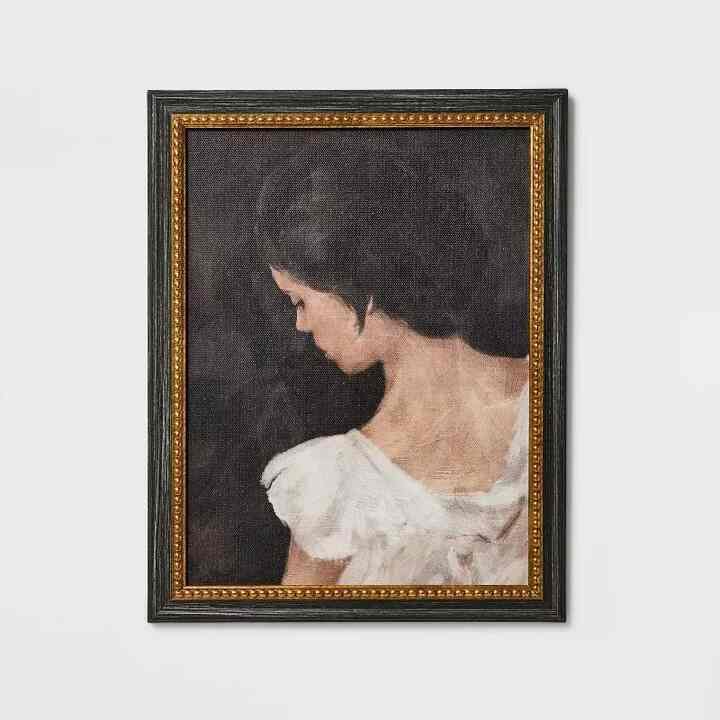 11" x 14" Female Portrait Framed Wall Art Canvas