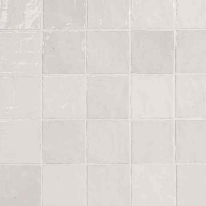 Portmore White 4x4 Glossy Ceramic Tile