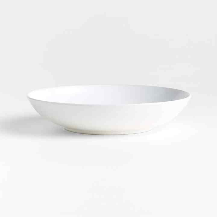 Craft White Stoneware Low Bowl (Multiple options)