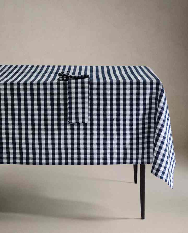 Gingham Check Tablecloth