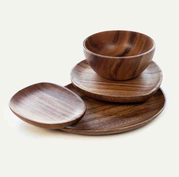 Foree Wooden Dinnerware Set