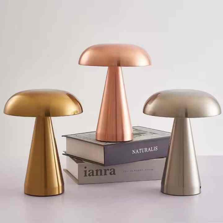 Retro LED Night Light Mushroom Touch Sensor Desk Lamp