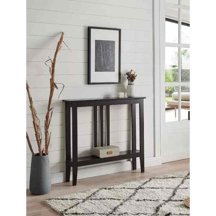 Kings Brand Furniture - Balfour Narrow Console Table with Shelves for Entryway (Multiple options)