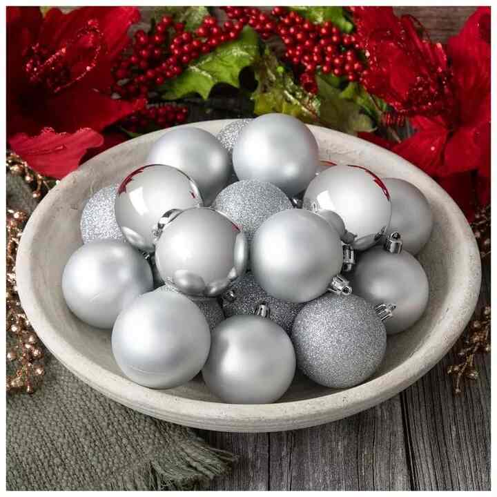 Shiny & Glitter Ball Ornament Set