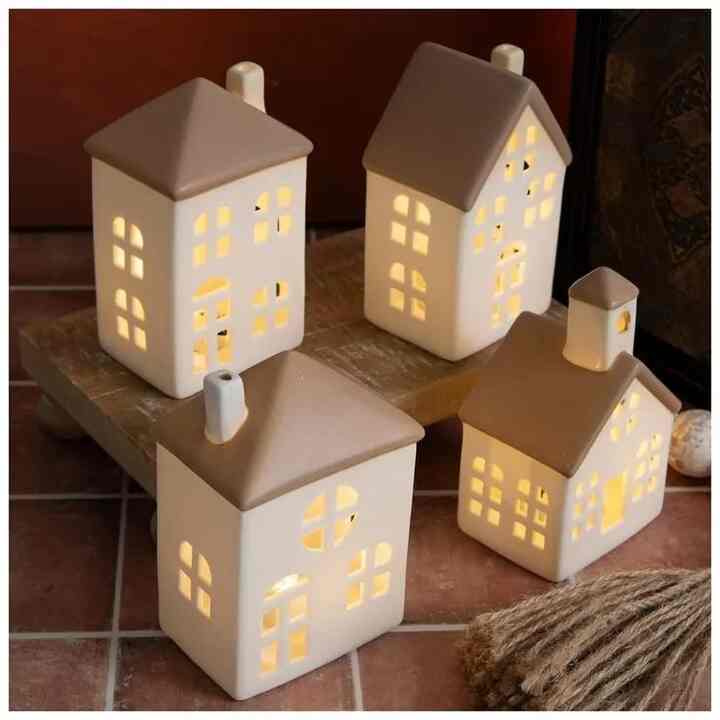 Light Up Ceramic Buildings
