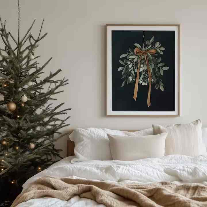 Vintage Mistletoe Painting (Multiple options)