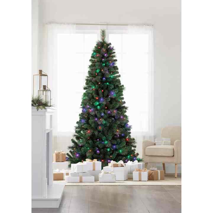 7.5 Foot Pre Lit Green Christmas Tree