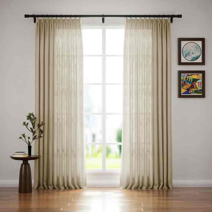 Canvas Linen Blackout Curtains Heavyweight Elegant Custom Drapes