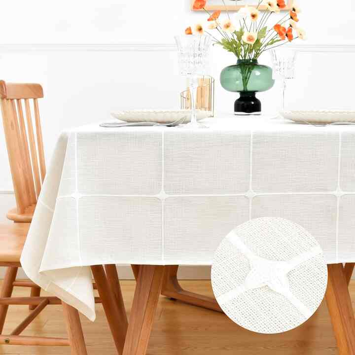 White Farmhouse Tablecloth