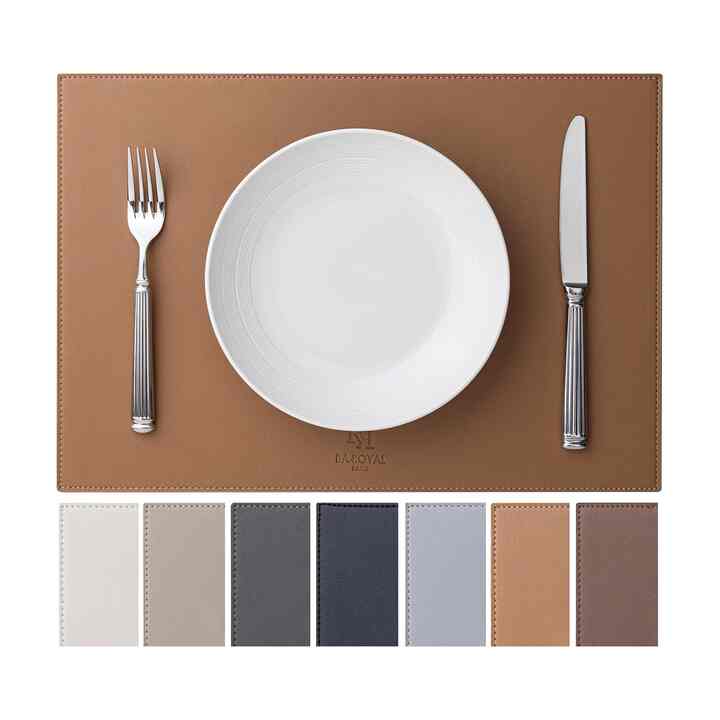 BARoyal Faux Leather Placemats Set