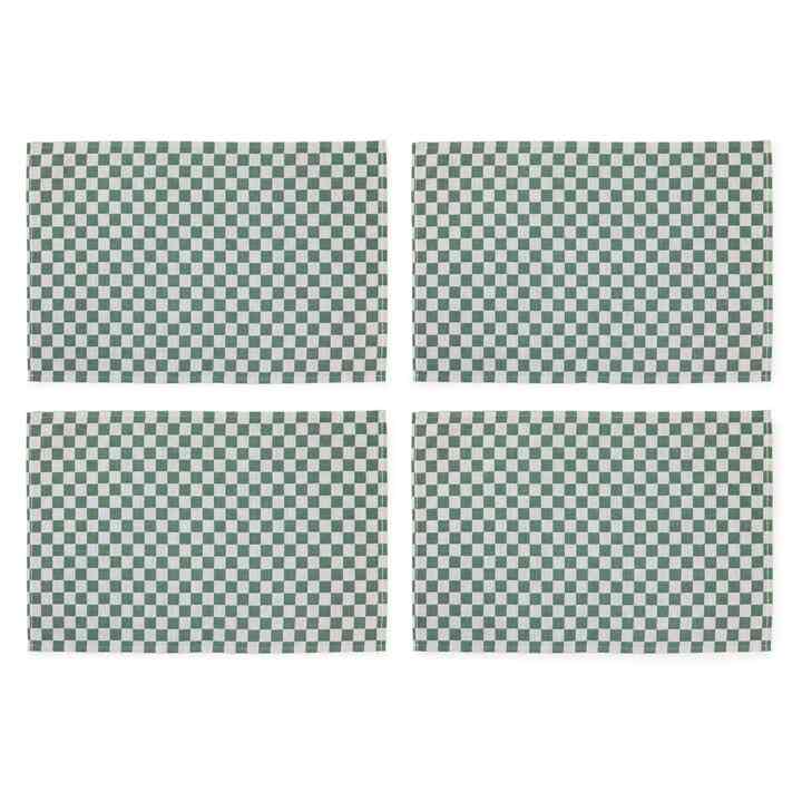 Dark Green Check Placemat Set