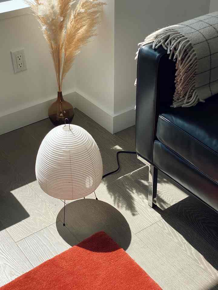 ambient/mood lighting for the living room #midcenturymodern #lamp #paperlamp