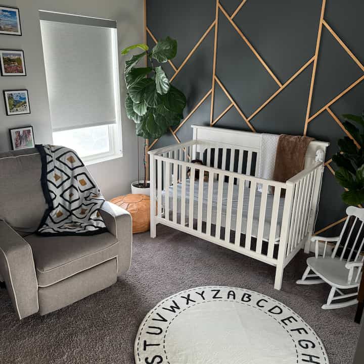 Modern mixed with Nature #babyroomdecoration #nurseryinterior 
