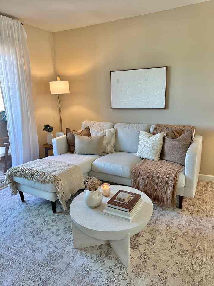 Loving earth tones as my decor color palette #livingroom #coffeetable #neutraldecor #brown #blanket
