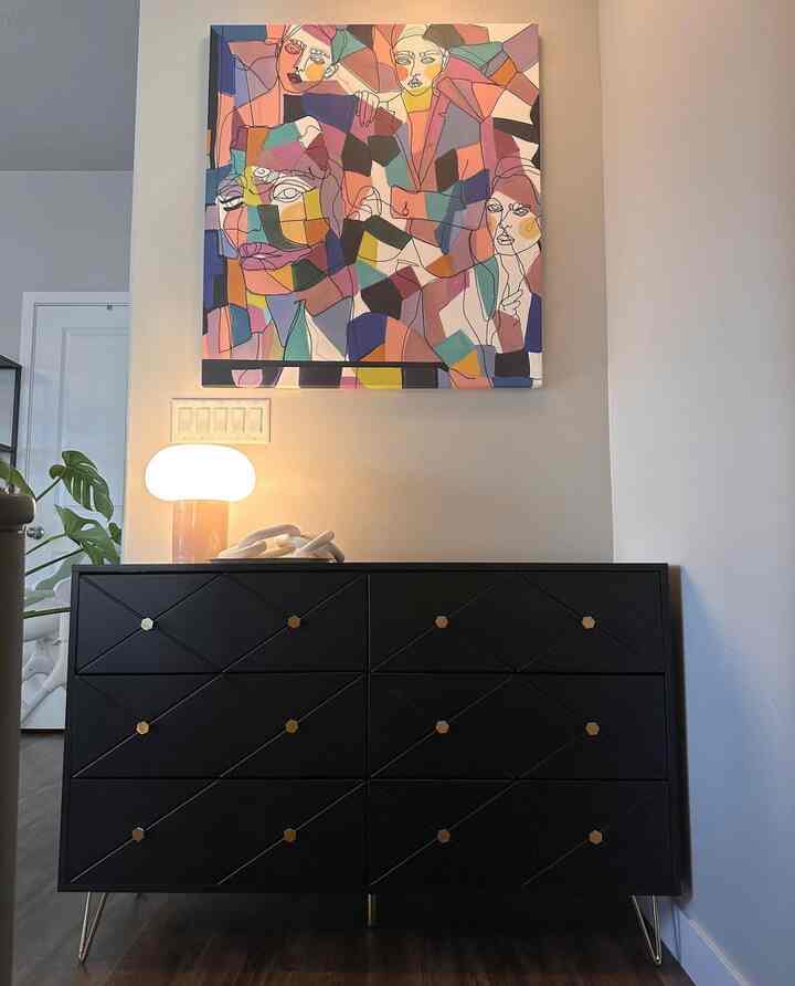 I love this dresser!
It is sturdy and looks exactly as in the pictures: super cute and It is very chic. I love it!

#homedecor #moderninterior #blackdresser 