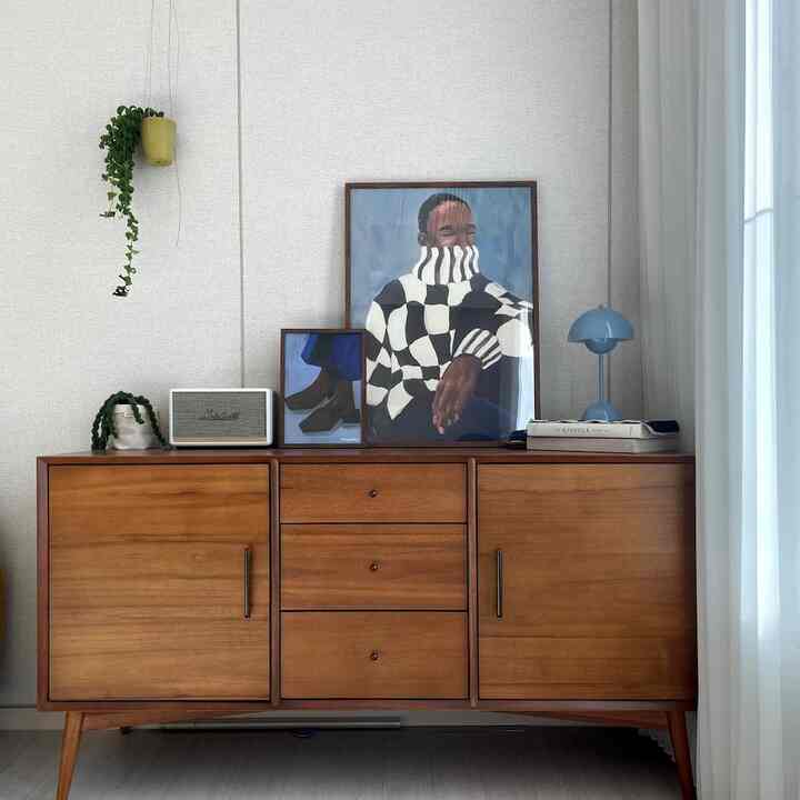 The combination of blue and brown is always right. 💙🤎 #BlueAndBrown #ClassicCombo #InteriorInspiration