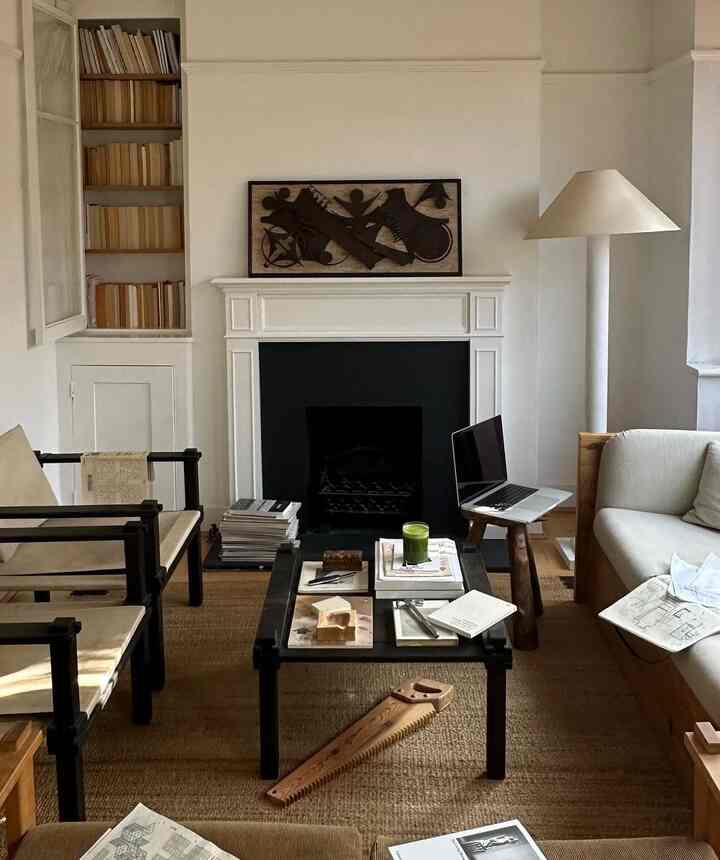 Embrace the serene beauty of our white-wooden living room retreat. ✨ Credit: @charlottetaylr #ModernElegance #HomeDecor