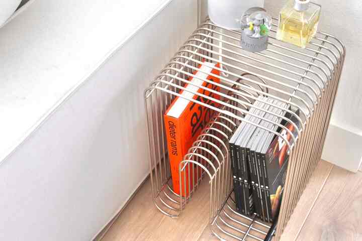 Perfect touch of chrome and storage - I like how it’s see through too #chrome