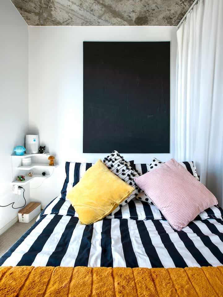 Adding a pop of color to brighten up the space #ColorVibes #HomeGoals