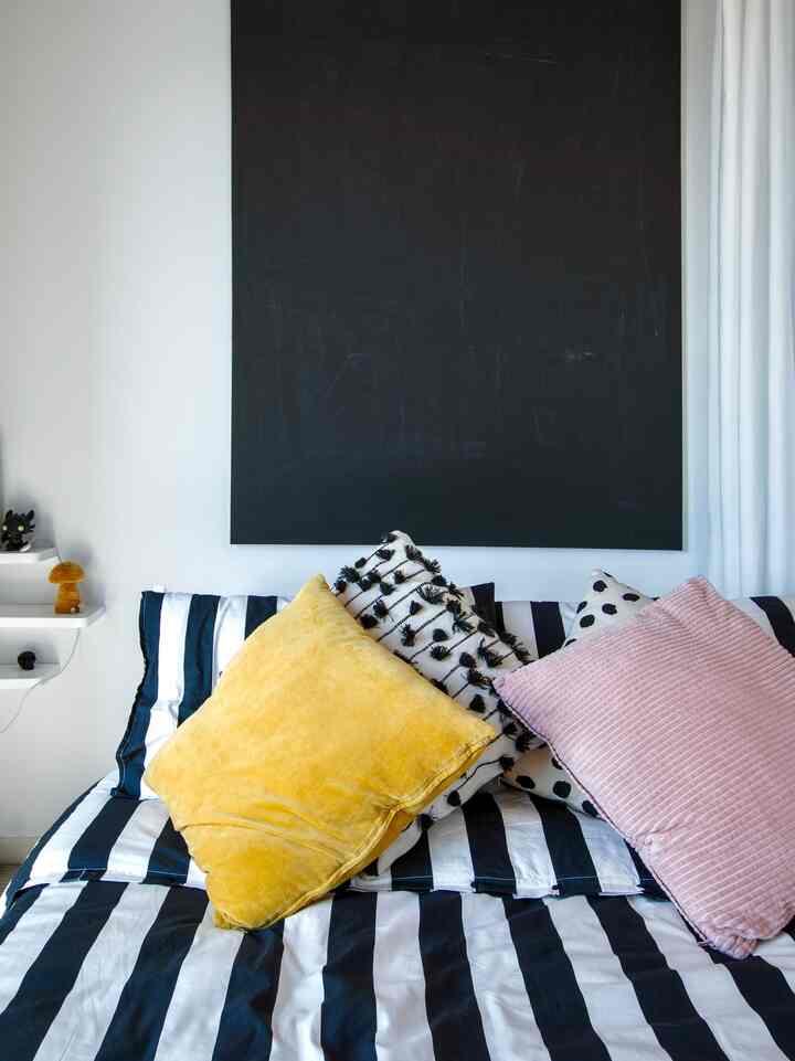 Where function meets fun loving in my #bedroom with a colorful touch #ColorfulHome #HappySpaces