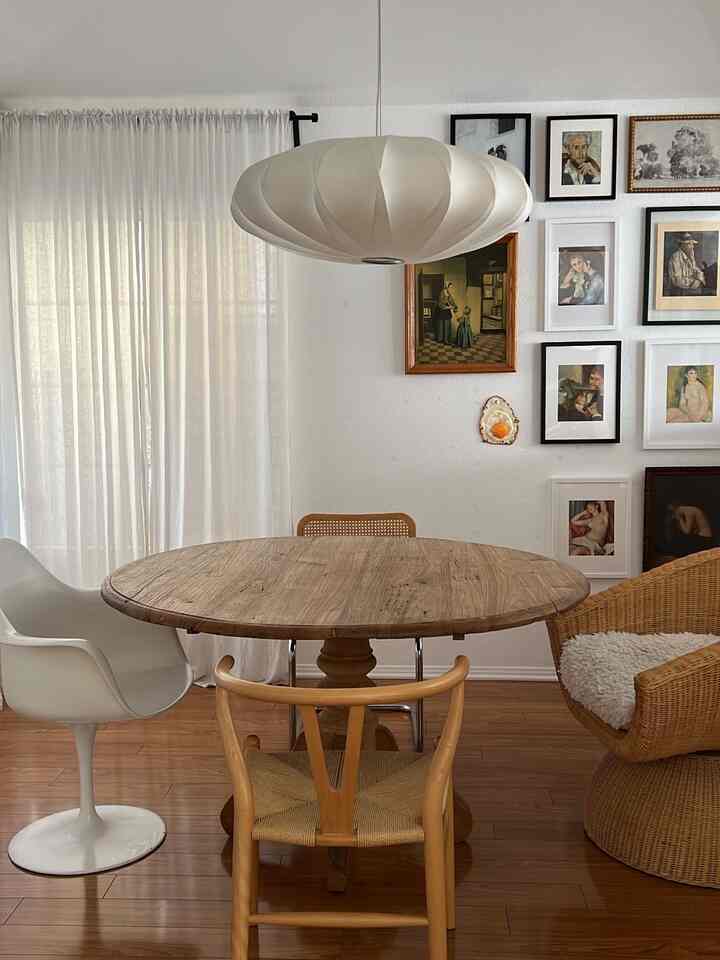 I love having different chairs for my dining room, because I can't decide on just one style. #diningtableinterior 
#diningchair 