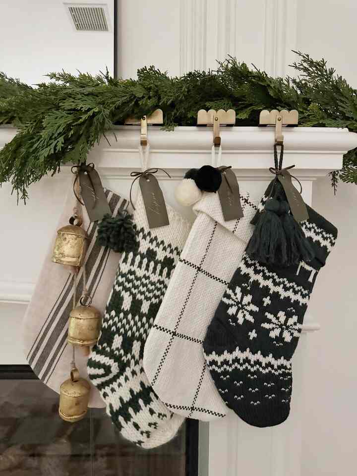 Christmas Stockings. #christmasdecor #christmasideas #christmasmantel #christmasstockings