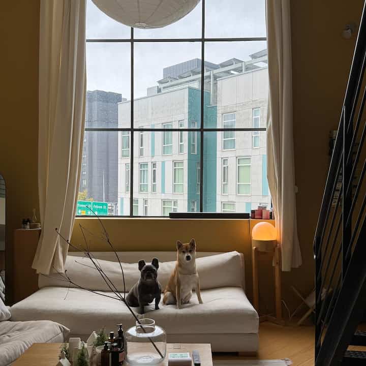 hari hujan pertama di musim ini #livingroom #cozy #slowliving #japandi #loftliving