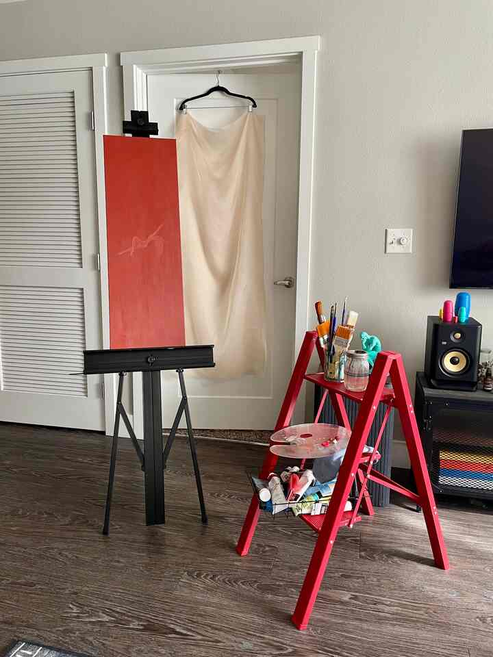 My art setup #artist #easel #popsofcolor