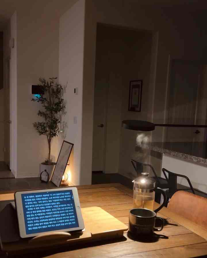 A moment to end the day, drinking warm tea and reading a book.
#livingroominterior #minimalist #nightview #readinglight #readingdesk #lampdecor #homebody #cozynook #cozyinterior
