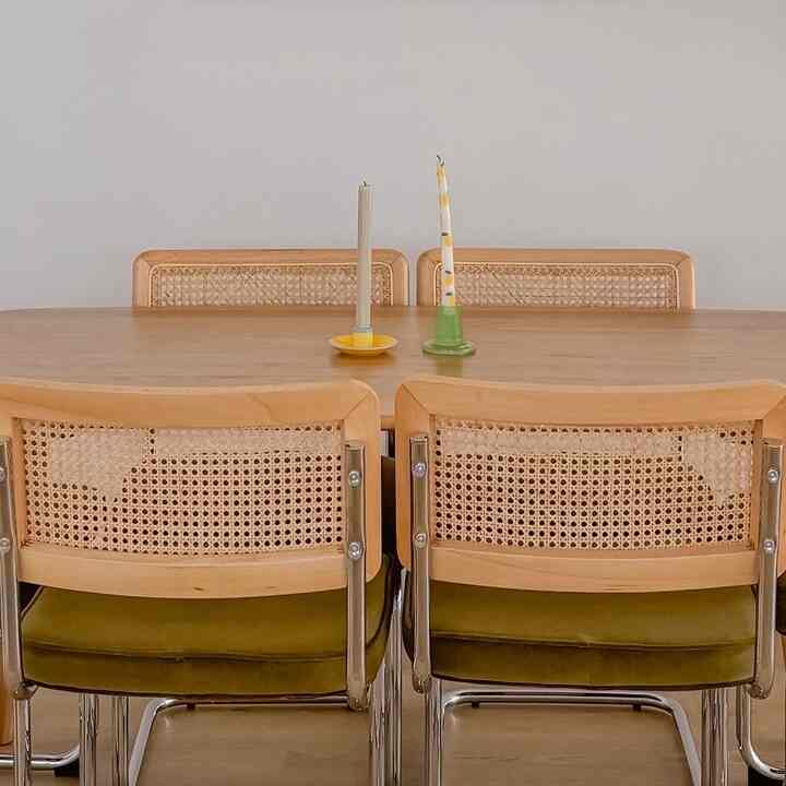 Keeping the dining table simple ;) #rattanchair #diningtable 