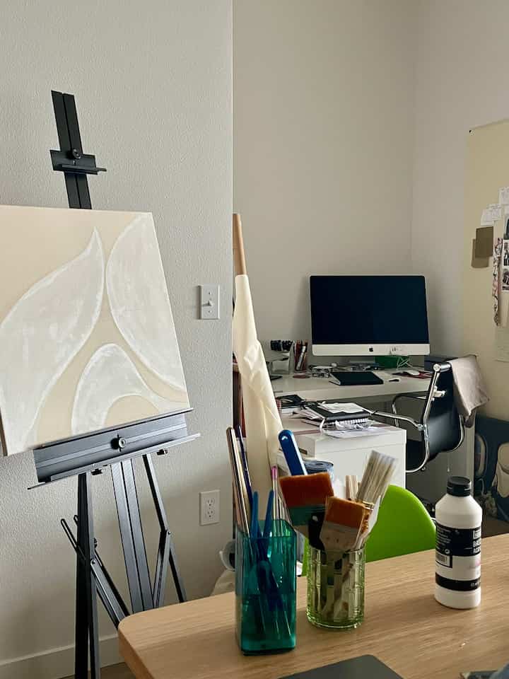 A multipurpose space for working and creating #artist #designer #workspace #homeoffice #homestudio