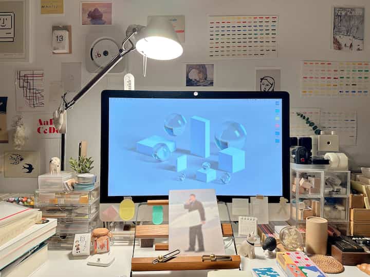 Penataan meja dengan alat tulis- tempat saya bekerja, belajar, dan banyak lagi #deskterior #desksetup