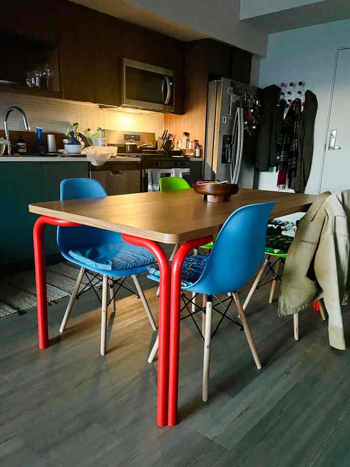 My kitchen and dining room in the evening #kitchen #dining #homedecor #evening #colorpop
