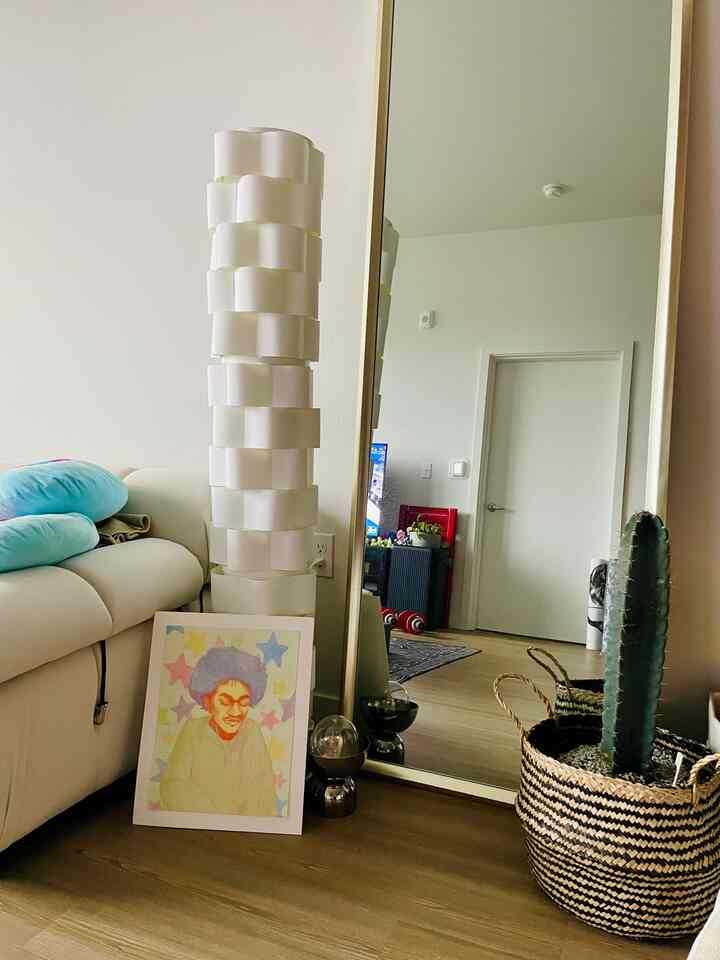 Love a good floor length mirror with high ceilings. The perfect addition to opening up your space. #highceilings #floormirror #openspace #homedecor