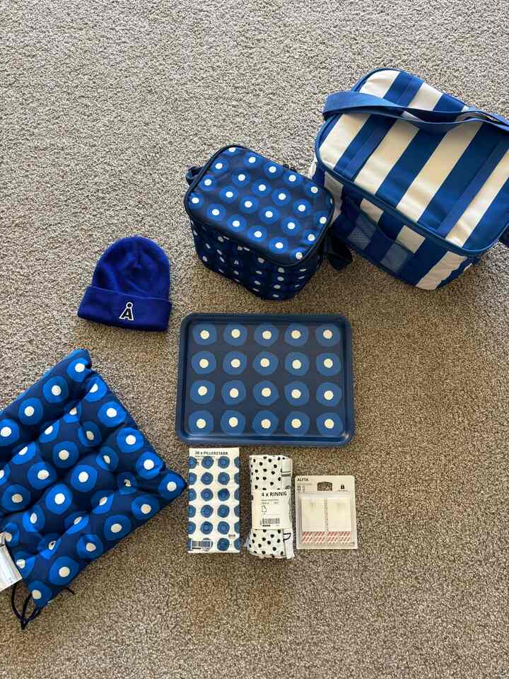 I’m really into blue right now.
The blue items I picked 💙💙💙
Change my place to blue
#ikea #chairpad #tablecloth #coolerbag #blueinterior #colorful #napkin #tray
#colorfulinterior