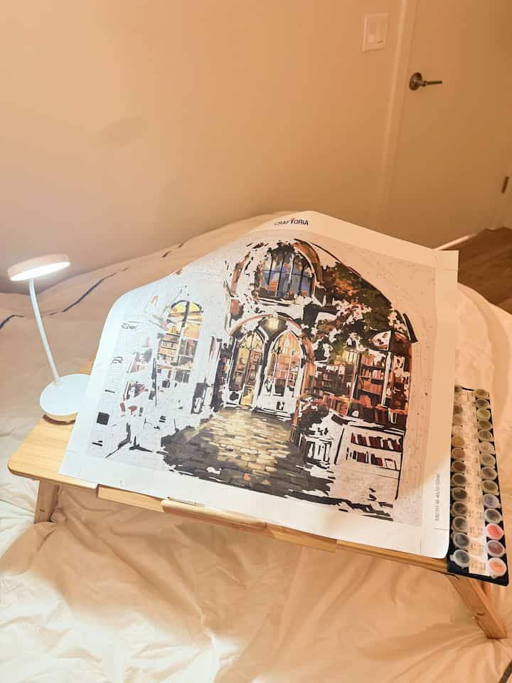 My Little Nighttime Escape ✨

Lately, I’ve been winding down with this paint-by-numbers set 🎨
There’s something so calming about painting under the warm glow of my little lamp 🕯️
Slowly but surely, the picture comes to life—and so does my heart 🧡

Can’t wait to hang it up once it’s done!

Items shown:
	•	Paint-by-numbers kit: CRAFTORIA
	•	Wooden lap desk 🌿
	•	LED lamp 💡

#CozyVibes #PaintingTherapy #MeTime #LittleJoy #HomeMood #Paintbynumberskit #Woodenlapdesk 