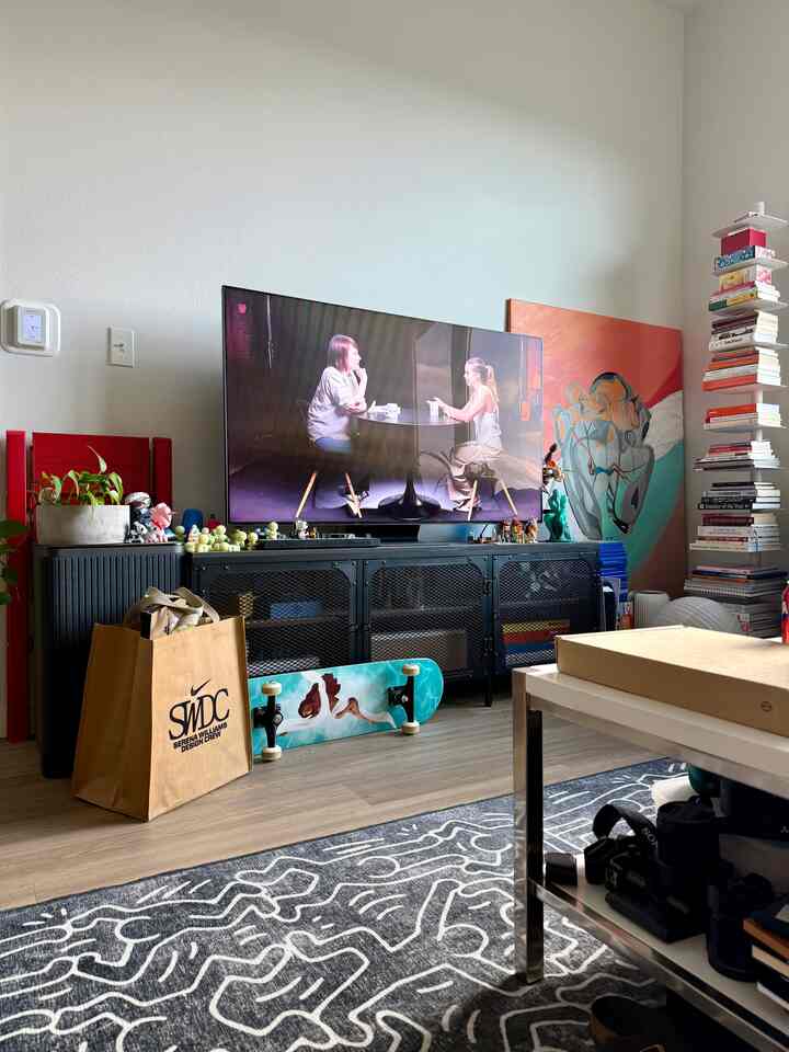 Love how my living room is coming together! #popart #popsofcolor #entertainment #livingroomdecor