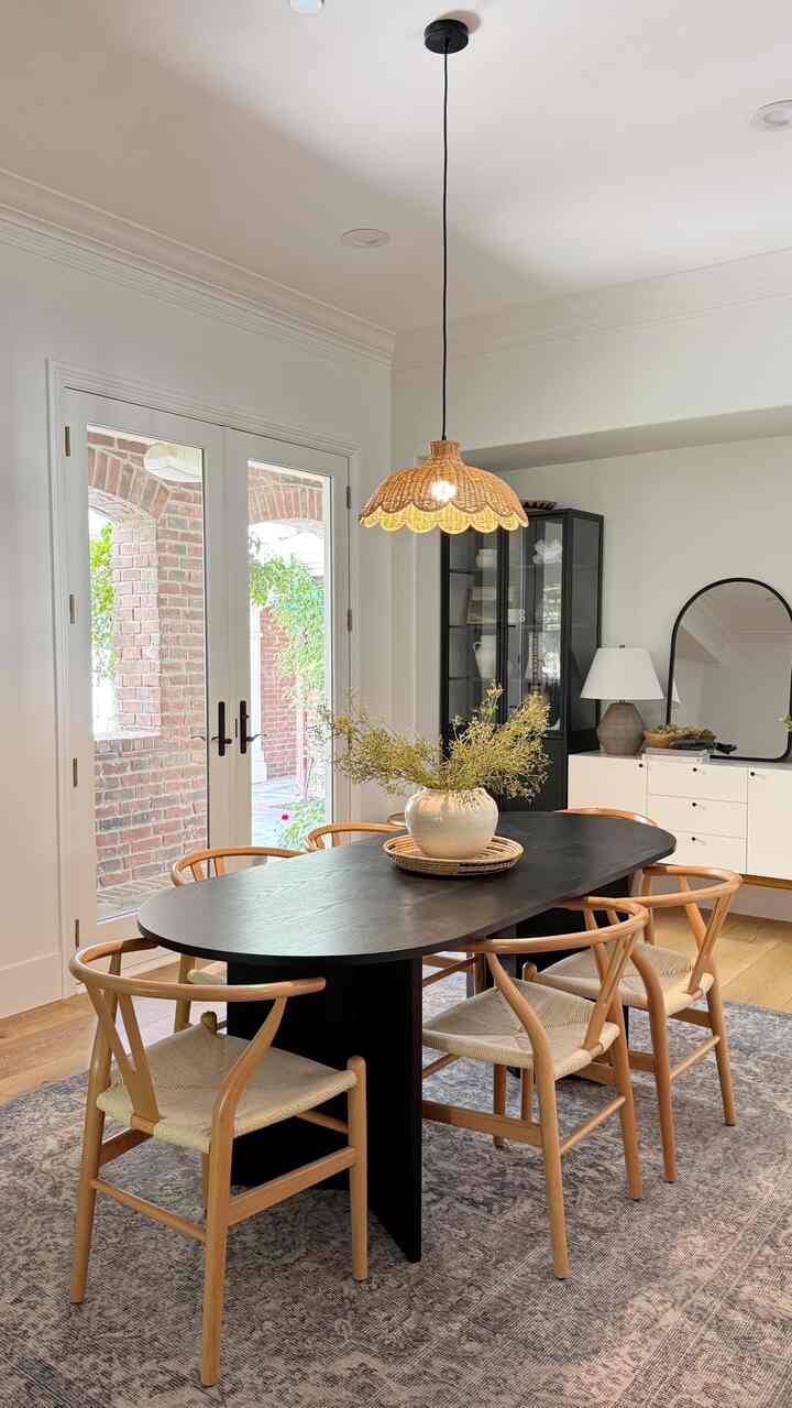 New scalloped light! #diningroomdesign #diningroomlight #scallopedlight