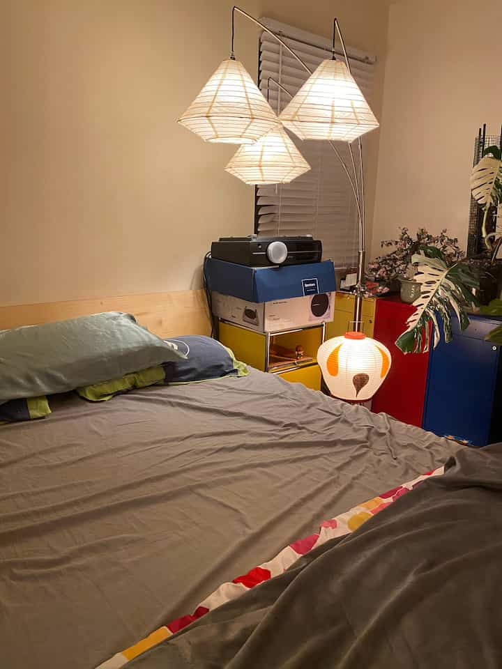 New akari lamp in the bedroom! #akarilamp #japandi