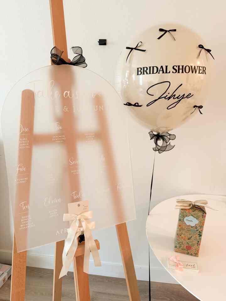 Wedding prep is in full bloom!
From the acrylic seating chart to the dainty bows and florals—every little detail is starting to feel real.
Can’t wait to celebrate love, laughter, and our big day!

#WeddingPrep #BridalShowerVibes #SeatingChart #NewlywedJourney 🎀💍✨🌸