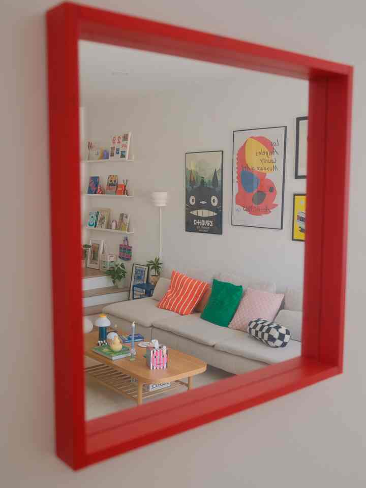Pictures through the mirror gives a new perspective :) #colorfulhomes 