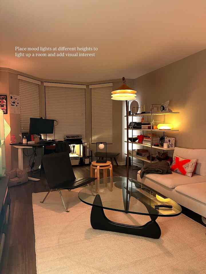 Thrift, curate, styling on a budget.

#CozyVibes #InteriorDesign #AmbientLighting #LampLovers #SoftLighting #AestheticRoom #BudgetStyling #StylingTips #Thrift