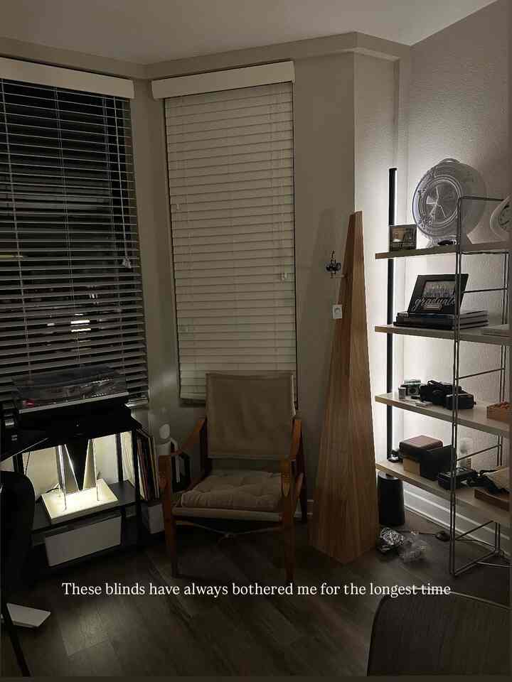 Renter friendly hack to soften up the space and let natural light flow through!

#CozyVibes #InteriorDesign #AmbientLighting #LampLovers #SoftLighting #AestheticRoom #BudgetStyling #StylingTips #renterfriendlyhacks