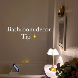 My #Bathroom Decor Tips!🛁
I love keeping my bathroom #minimal yet sparkly. Instead of going over with decorations, I prefer a clean look that still feels pretty—and the best part is, these ideas work even if you’re #renting!
I usually skip the overhead lights and go for a warm yellow lamp instead. It gives the space a #cozier and more sophisticated vibe. On the wall, I’ve hung a framed print(you can use a sticky 3m tape with no drilling) and a #vintage candle holder I found on eBay.
One of my favorite things to do is turn on a small lamp, with a cup of tea, and read an e-book while taking a warm bath. It feels like pure #happiness.💓
These small, #budgetfriendly touches are perfect for creating a relaxing and stylish bathroom—especially if you’re #renting and want something easy yet beautiful!🤍
