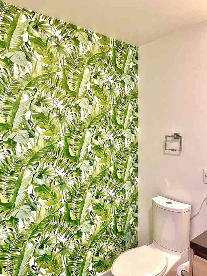 🌿 Guest Bathroom Glow-Up: Soft Luxury Meets Green Accents
This guest bathroom got a little glow-up recently — and I’m loving how just a few updates gave it a completely new feel ✨

I added a green leafy patterned wall panel on one side to bring in a fresh, natural vibe. It’s renter-friendly (no holes or damage!) but makes such a difference in softening the space. On top of the toilet, I installed a silver brass towel hanger — a subtle metallic touch that adds function and polish.

In the second photo, you’ll see the bathtub surrounded by beige-brown tiles, which help warm up the space. The tones give it a soft luxury feeling — calm, clean, and spa-inspired, just the way I wanted it to feel for guests.

#guestbathroom #bathroomglowup #renterfriendlydecor #softluxury #bathroomstyling #greeninterior #leafpattern #cozybathroom #neutraltones #subtledecor #brassdetails #smallspacesbigimpact #bathroomaesthetic #apartmentbathroom #calmspaces #spaathome