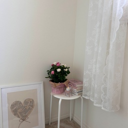 A pot of mini roses placed in the space where the first floor leads up to the second.
It’s a transitional corner where the black- interior of the first floor softly shifts into the white palette of the second—a quiet in-between filled with gentle contrast💓
#hallway #staircase #stairinterior #stairs #entrance #pinkinterior 