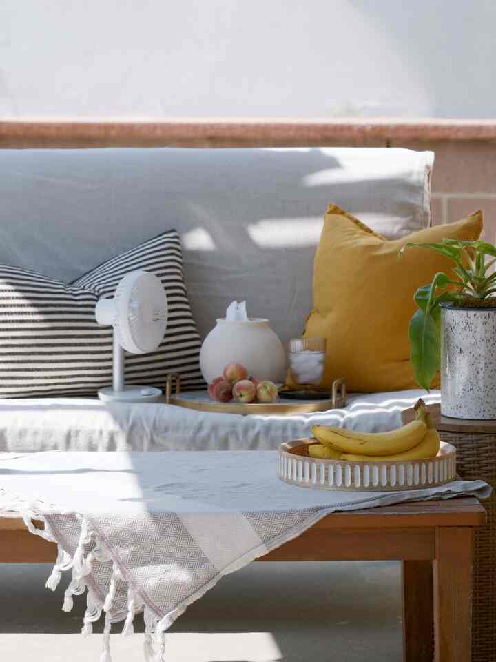 Afternoons in the backyard feel extra nice with the fan going.
Small thing, but makes a big difference in the heat.



#SummerRefresh #SummerVibes #SummerStyle #SummerAtHome #outdoortable #backyard #ikea #turkishtowel #etsy