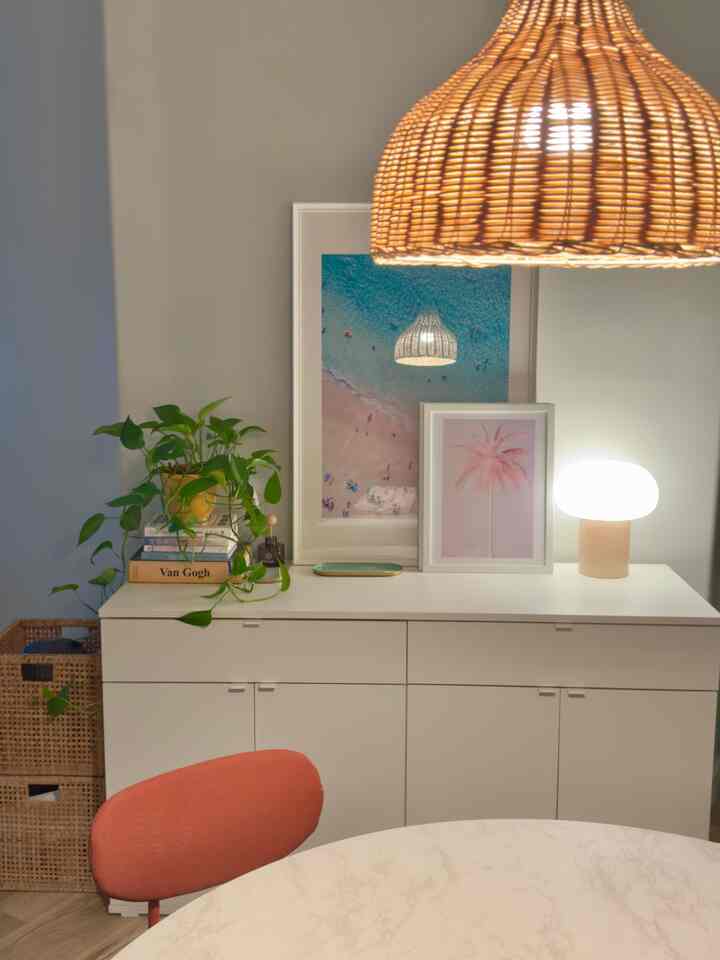 Bringing the California vibe into my home 🌴

As someone who absolutely loves California, 
I styled this corner to capture that laid-back, sunny, and beachy feeling—even when I’m indoors. 

The natural textures, warm lighting, and coastal-inspired decor help me feel like I’m always just a step away from the ocean breeze🌊

#CaliforniaVibes #CoastalDecor #HomeInspo 
#OhouseAmbassador #InteriorStyling #WarmMinimalism #Beachvibes #calilifestyle
#diningroominterior 