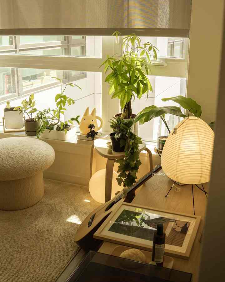 My favorite corner of my living room. Haven’t been getting too much sun throughout the summer, but it’s finally peaking in a bit 

#japandi #midcentury #cozy #warmtoneinterior 