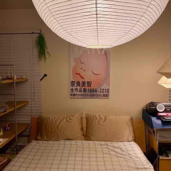 getting ready for the shift of the season (: ! #fall #cozyhome #floydbed #japandi #mcm #akarilight #home #yoshimotonara